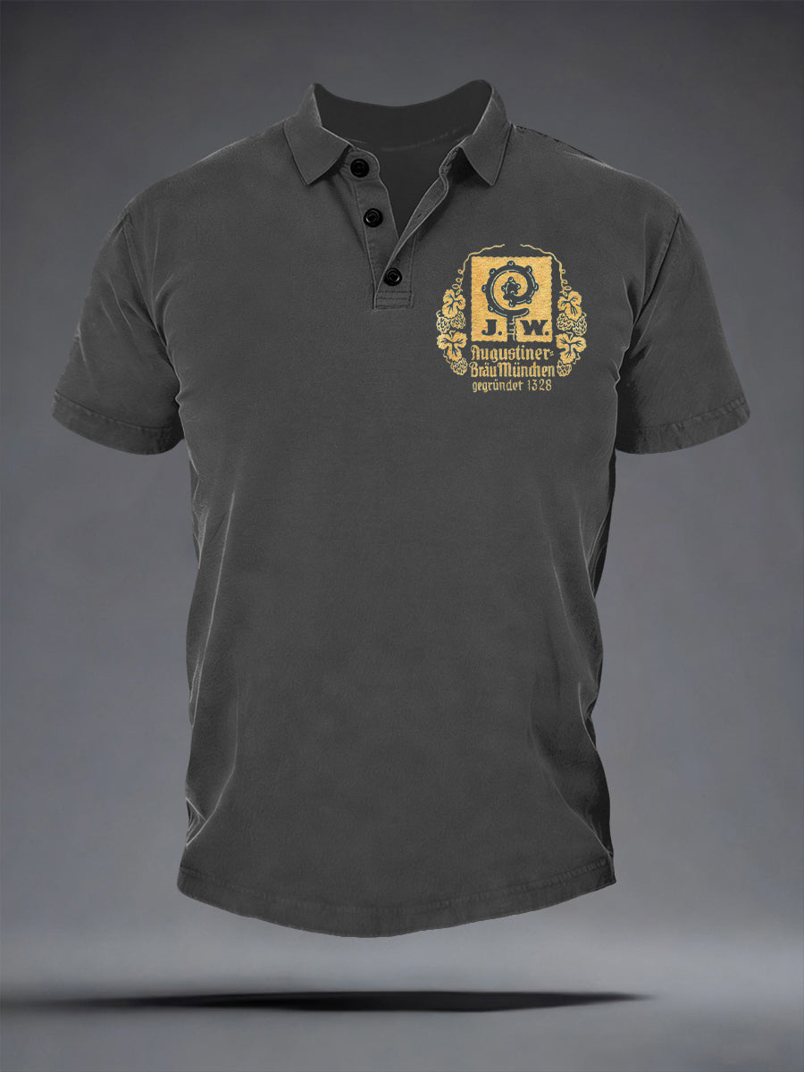 Herren-Bierliebhaber-Hemd mit kurzen Ärmeln