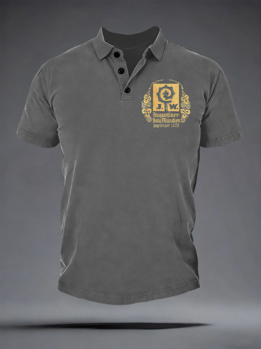 Herren-Bierliebhaber-Hemd mit kurzen Ärmeln