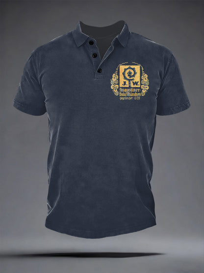 Herren-Bierliebhaber-Hemd mit kurzen Ärmeln