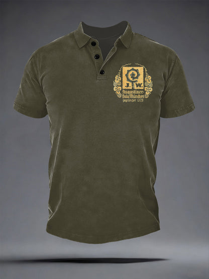 Herren-Bierliebhaber-Hemd mit kurzen Ärmeln