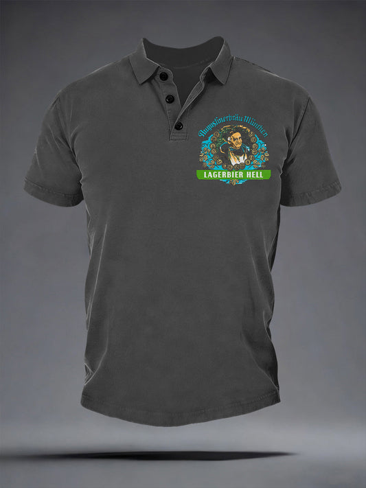 Herren-Bierliebhaber-Hemd mit kurzen Ärmeln