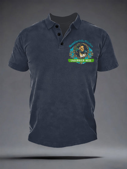 Herren-Bierliebhaber-Hemd mit kurzen Ärmeln