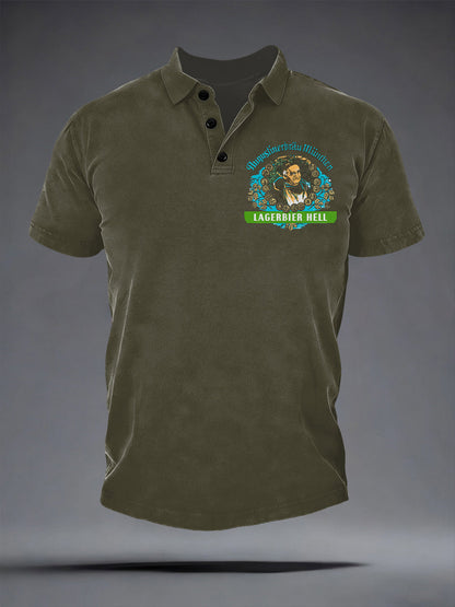 Herren-Bierliebhaber-Hemd mit kurzen Ärmeln