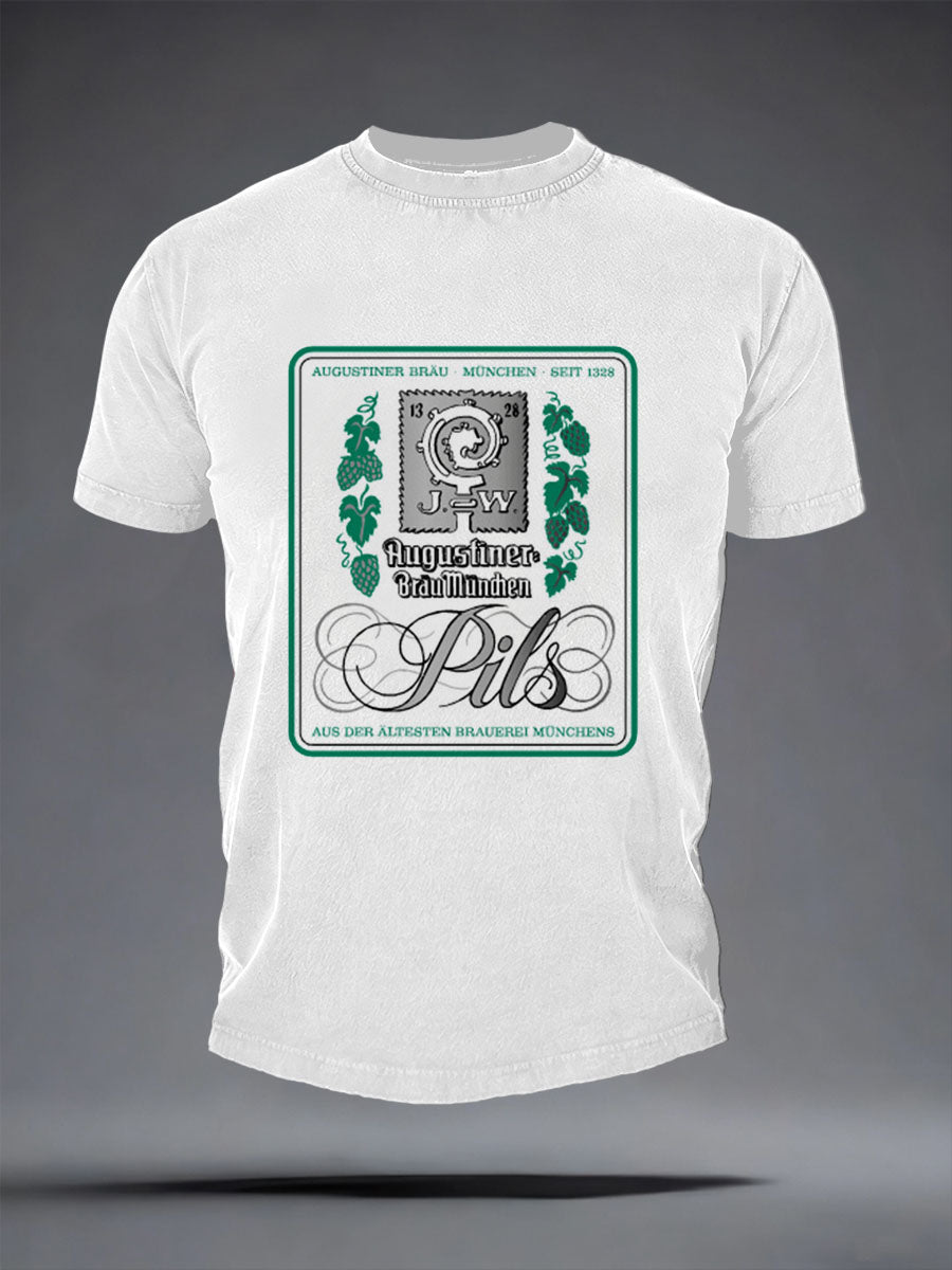 Herren-Bierliebhaber-T-Shirt mit kurzen Ärmeln