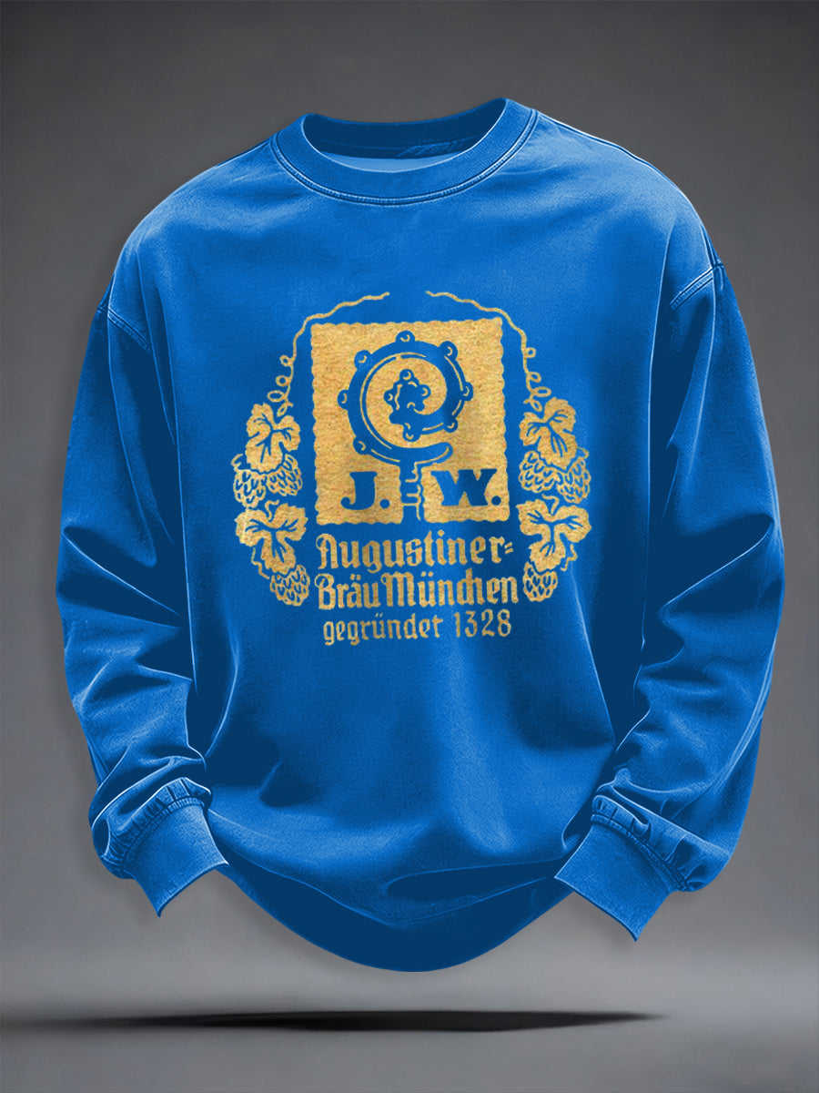 Herren Bier liebhaber Sweatshirt mit Rundhals ausschnitt