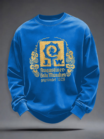 Herren Bier liebhaber Sweatshirt mit Rundhals ausschnitt