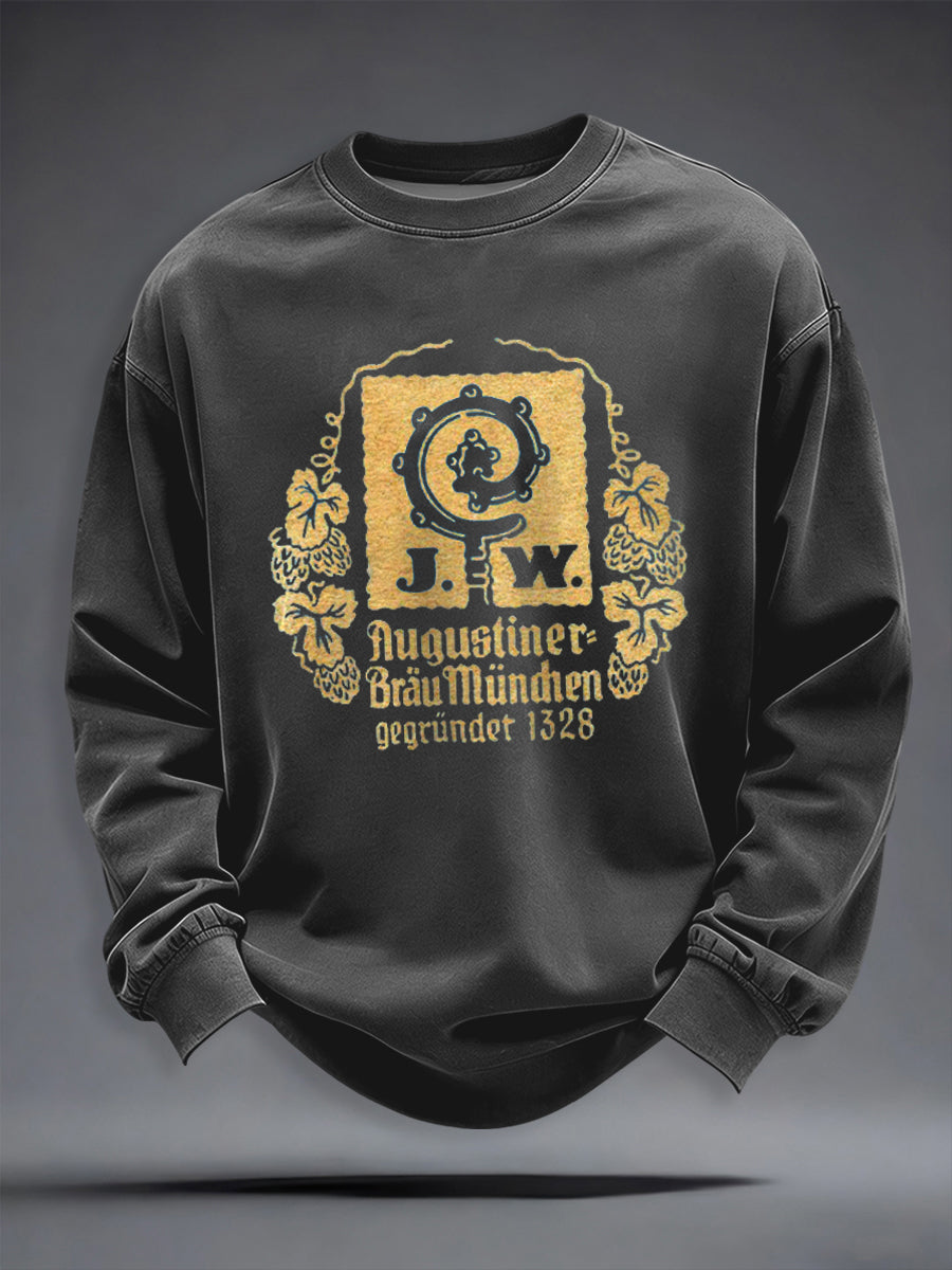 Herren Bier liebhaber Sweatshirt mit Rundhals ausschnitt
