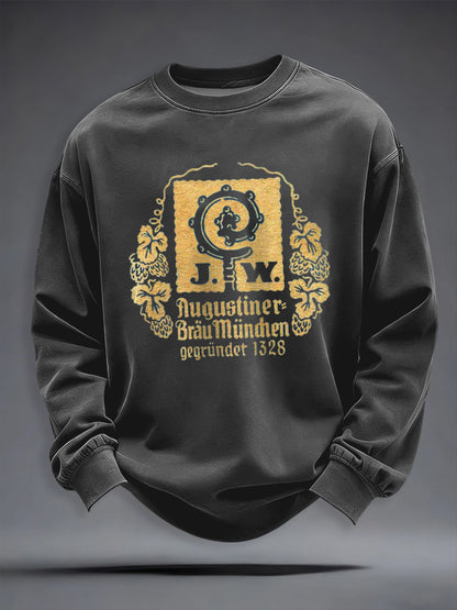 Herren Bier liebhaber Sweatshirt mit Rundhals ausschnitt