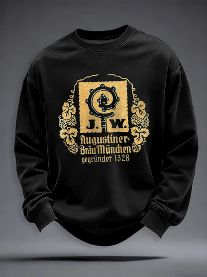 Herren Bier liebhaber Sweatshirt mit Rundhals ausschnitt