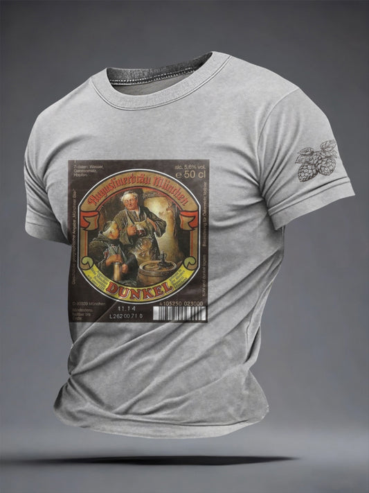 Herren Bier liebhaber München Oktoberfest Print T-Shirt