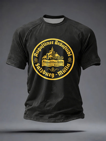 Herren-Bierliebhaber-München-Oktoberfest-Print-T-Shirt