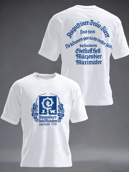 Herren-Bierliebhaber-München-Oktoberfest-Print-T-Shirt