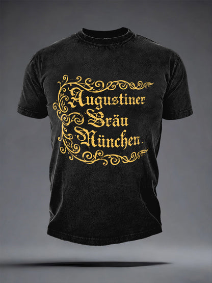 Herren-Bierliebhaber-München-Oktoberfest-Print-T-Shirt