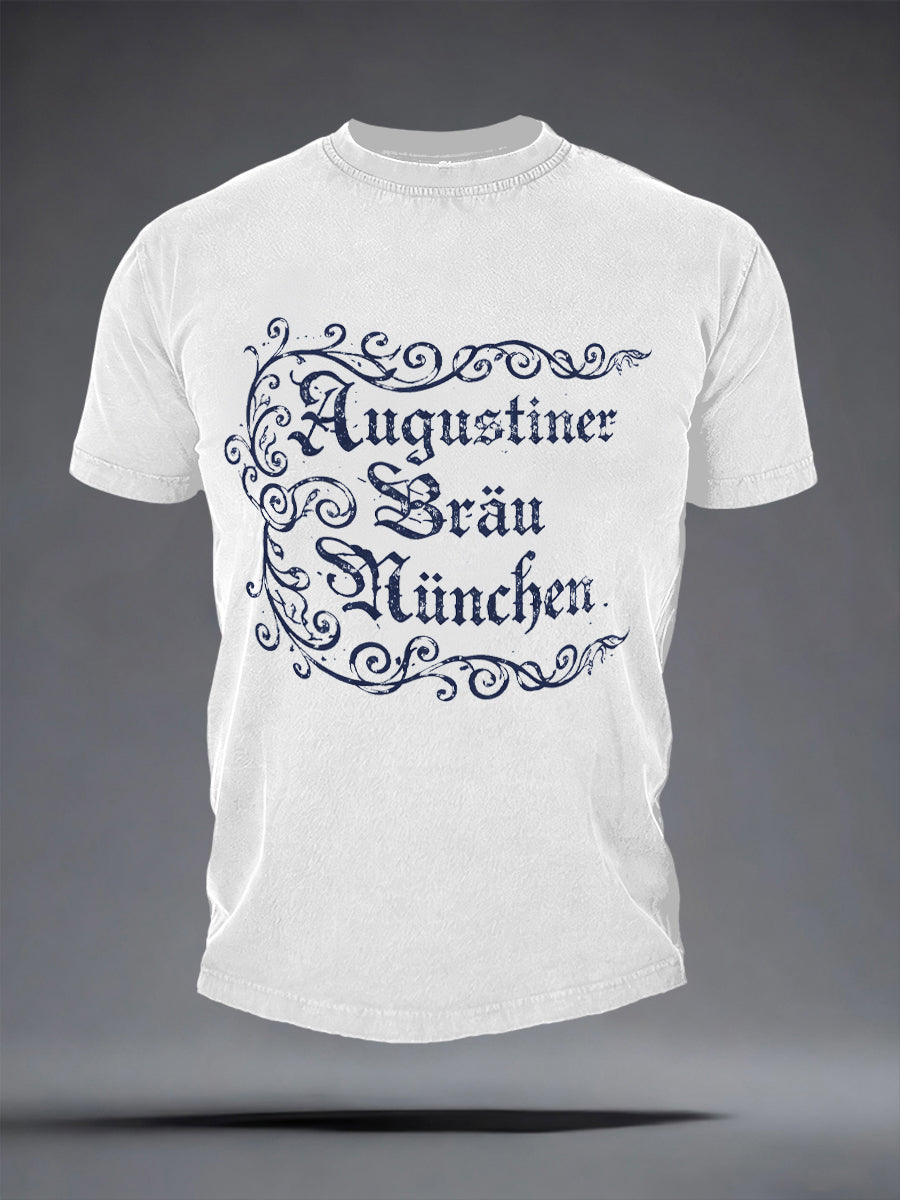 Herren-Bierliebhaber-München-Oktoberfest-Print-T-Shirt