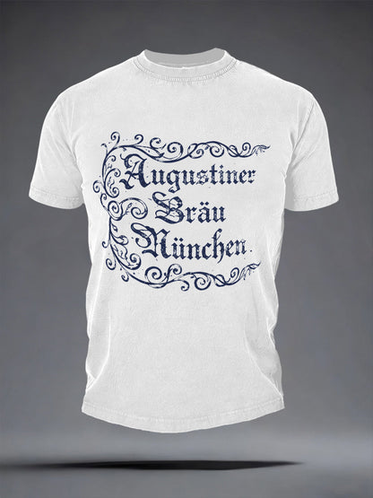 Herren-Bierliebhaber-München-Oktoberfest-Print-T-Shirt