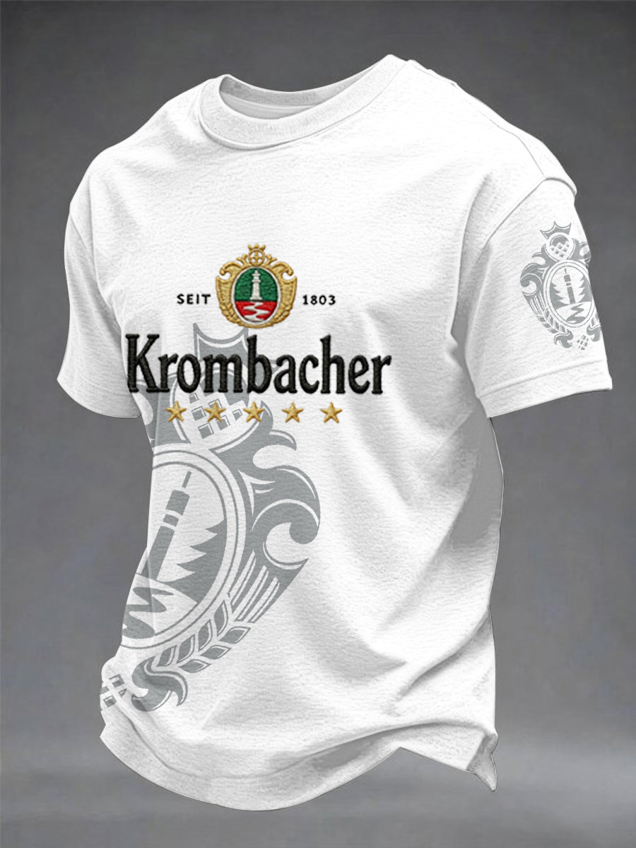 Herren-Bierliebhaber-T-Shirt mit kurzen Ärmeln