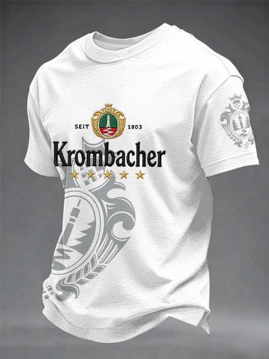 Herren-Bierliebhaber-T-Shirt mit kurzen Ärmeln