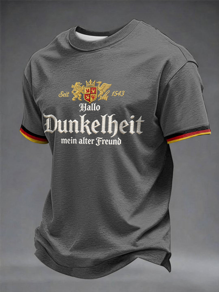 Herren-T-Shirt mit dem Aufdruck „Hello Darkness My Old Friend“