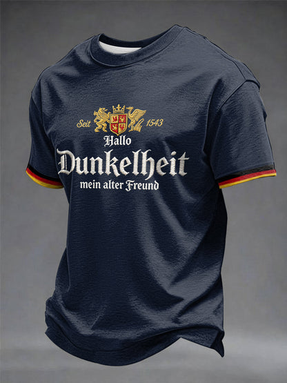 Herren-T-Shirt mit dem Aufdruck „Hello Darkness My Old Friend“