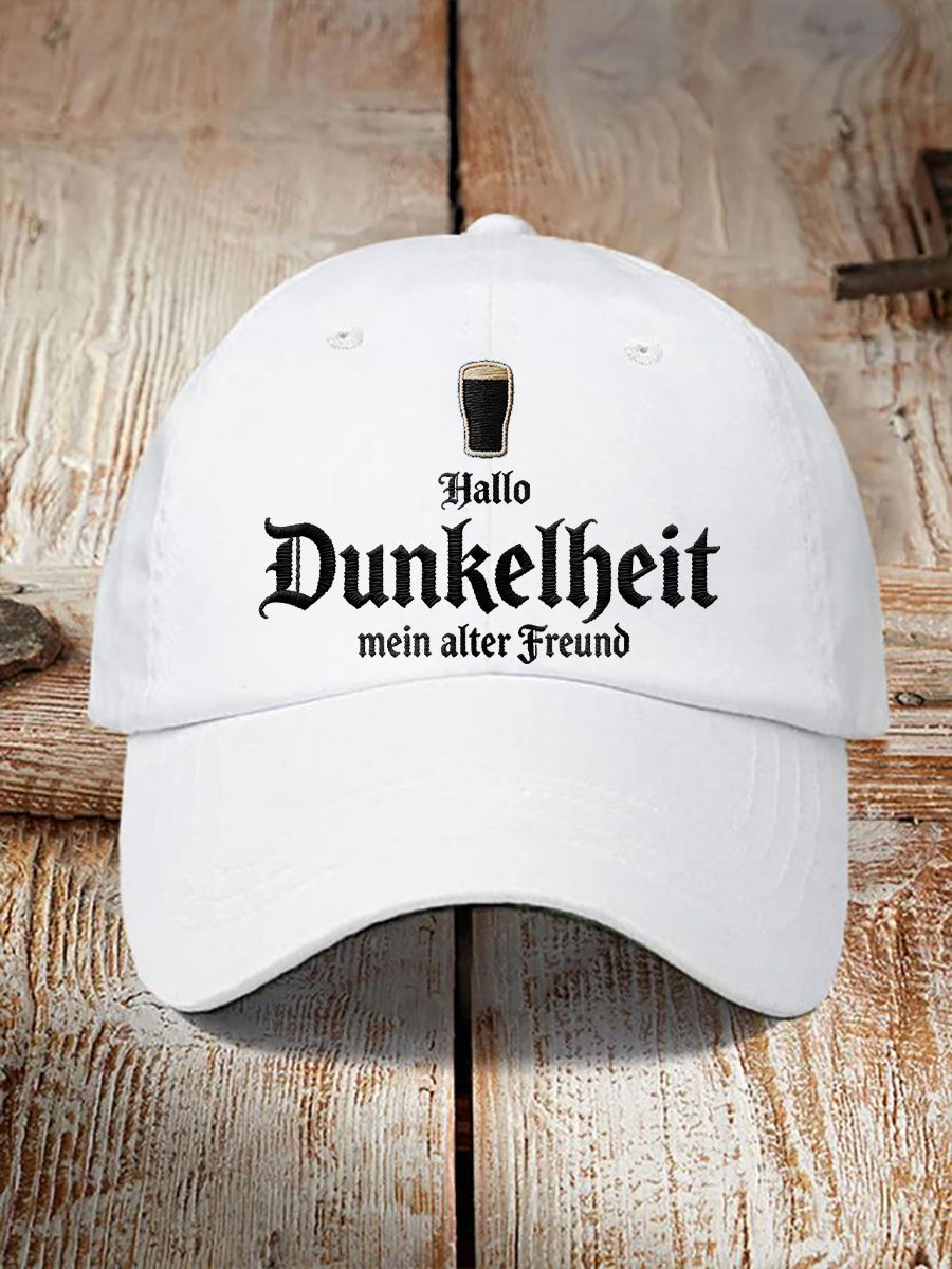 Unisex Kappe mit dem Aufdruck „Hello Darkness My Old Friend“