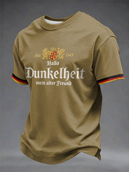 Herren-T-Shirt mit dem Aufdruck „Hello Darkness My Old Friend“