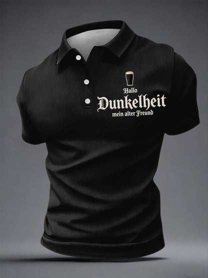 Herren-Shirt mit dem Aufdruck „Hello Darkness My Old Friend“