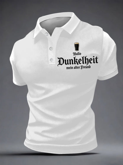 Herren-Shirt mit dem Aufdruck „Hello Darkness My Old Friend“