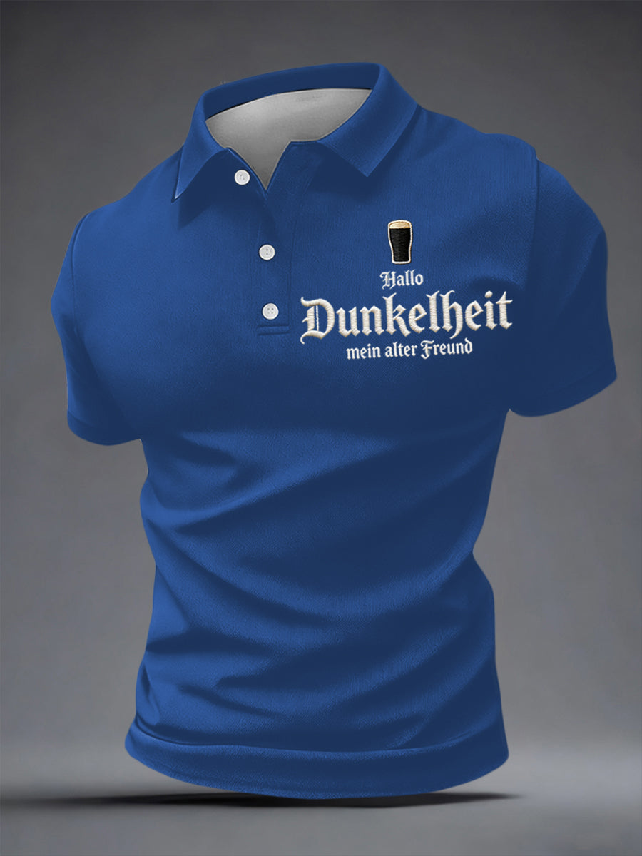 Herren-Shirt mit dem Aufdruck „Hello Darkness My Old Friend“