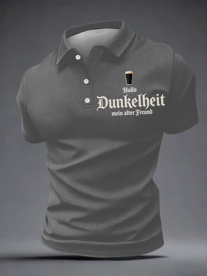 Herren-Shirt mit dem Aufdruck „Hello Darkness My Old Friend“