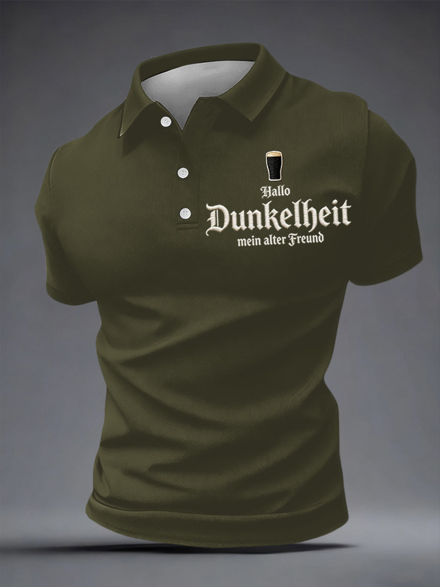 Herren-Shirt mit dem Aufdruck „Hello Darkness My Old Friend“