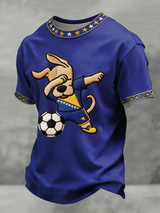 Herren Bosnien ZMAJEVI Fußballfan bedrucktes Kurzarm-T-Shirt