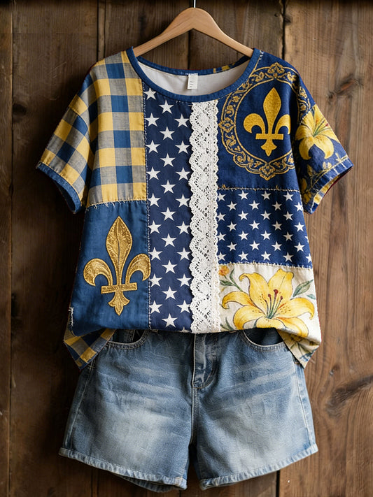 Damen-Fußballfan-T-Shirt mit ZMAJEVI-Print aus Leinen, Bosnien