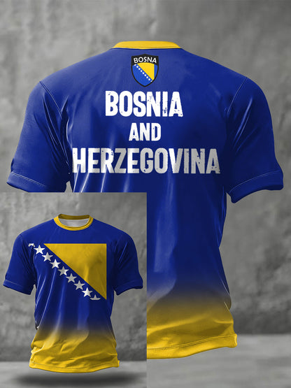 Herren-Fußballfan-T-Shirt aus Bosnien mit ZMAJEVI-Print