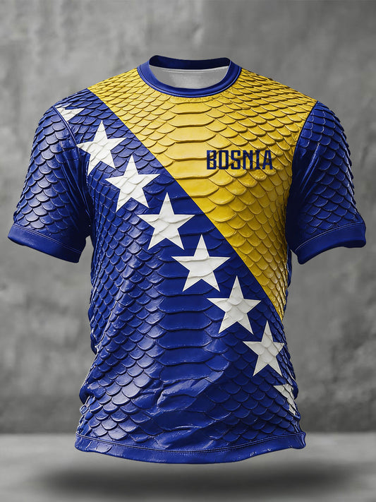 Herren-Fußballfan-T-Shirt aus Bosnien mit ZMAJEVI-Print