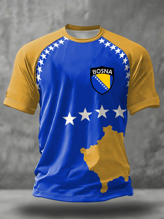 Herren-Fußballfan-T-Shirt aus Bosnien mit ZMAJEVI-Print
