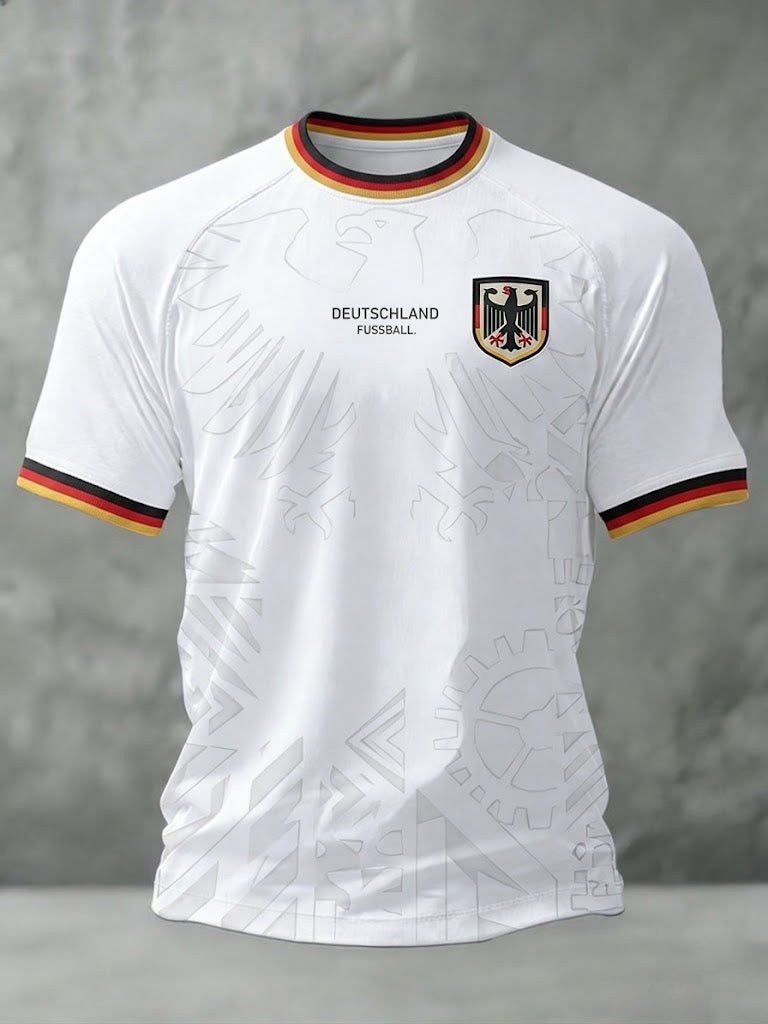 Herren-Fußball-T-Shirt mit Deutschland-Print