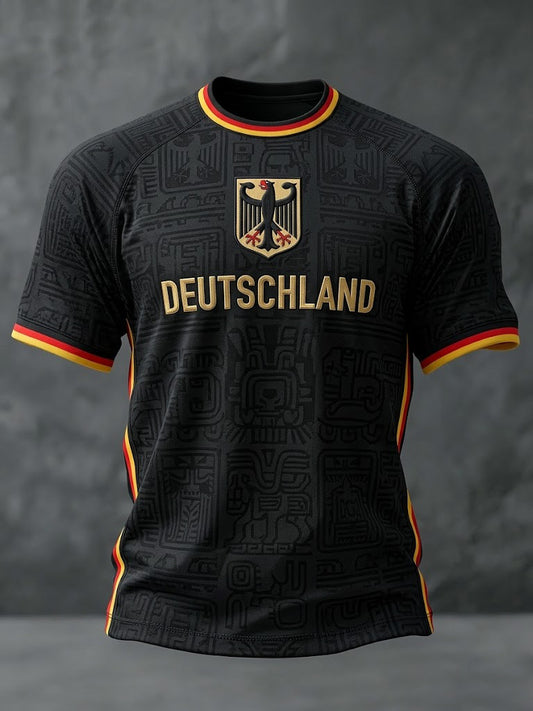 Herren-Fußball-T-Shirt mit Deutschland-Druck