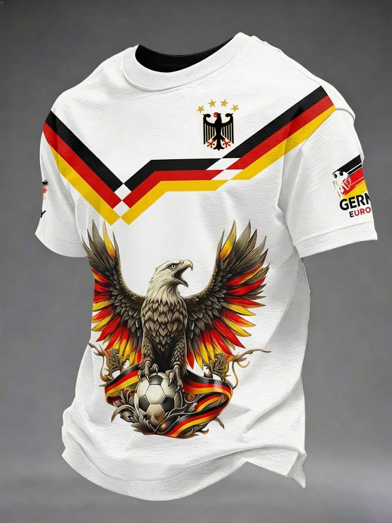 Herren-Fußball-T-Shirt mit Deutschland-Druck