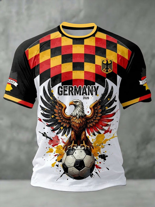 Herren-Fußball-T-Shirt mit Deutschland-Druck