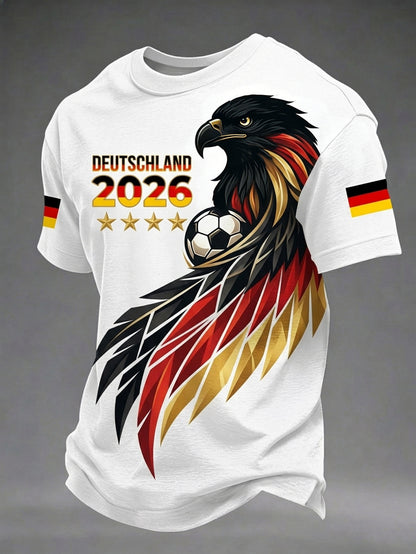 Männer deutscher Fußballfan kurze Ärmel T-Shirt