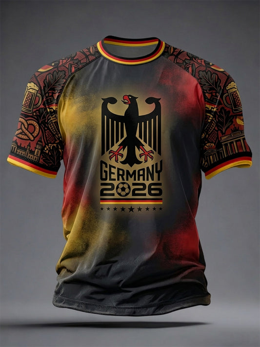 Männer Deutschland Fußball Liebhaber kurze Ärmel T-Shirt