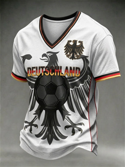 Herren-T-Shirt mit deutschem Fußball-Liebhaber-Print
