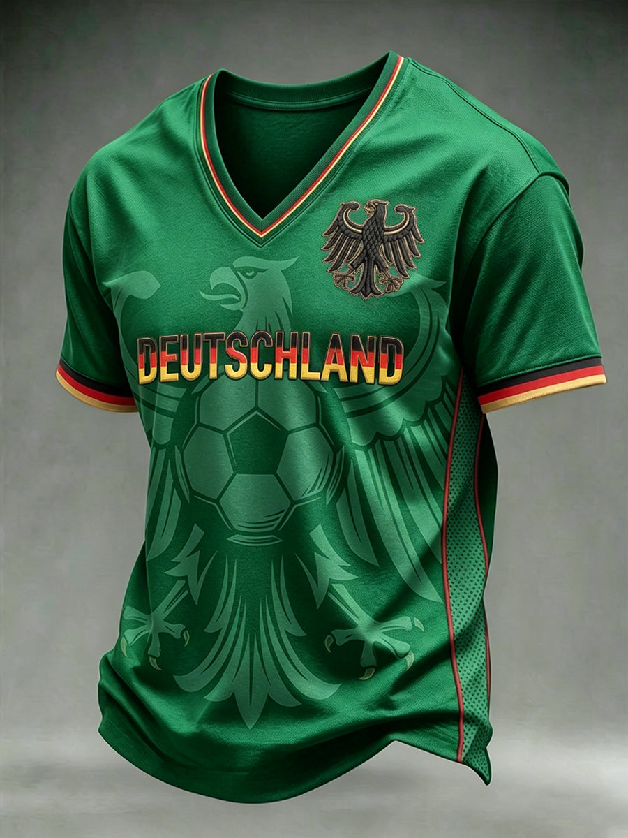 Herren-T-Shirt mit deutschem Fußball-Liebhaber-Print