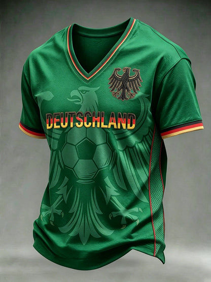 Herren-T-Shirt mit deutschem Fußball-Liebhaber-Print