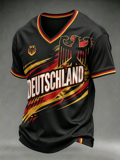 Männer deutscher Fußball-Liebhaber Druck T-Shirt