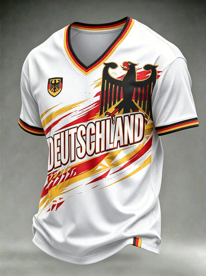 Männer deutscher Fußball-Liebhaber Druck T-Shirt