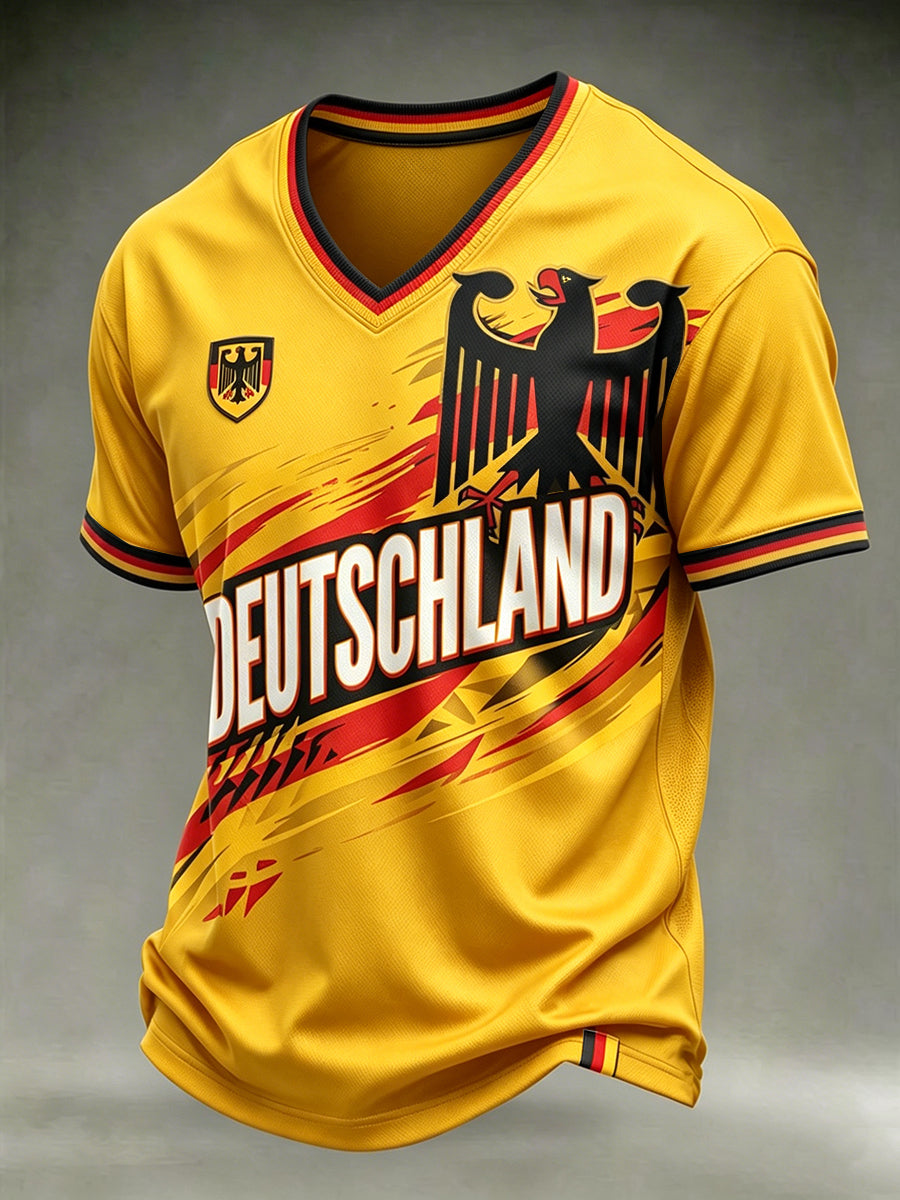 Männer deutscher Fußball-Liebhaber Druck T-Shirt