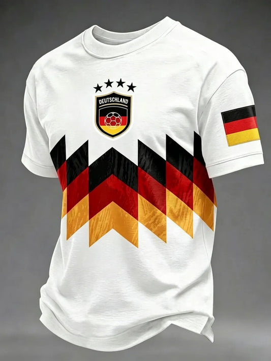 Herren-Fußballfan-T-Shirt mit Deutschland-Print