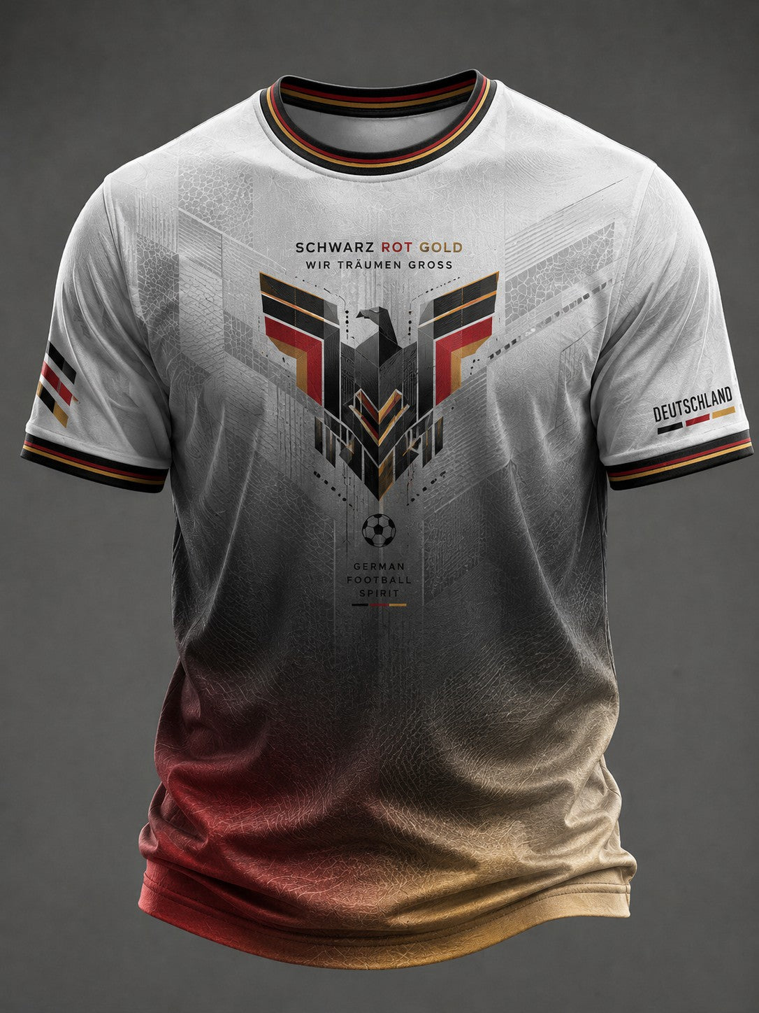 Herren-Fußball-T-Shirt mit Deutschland-Druck