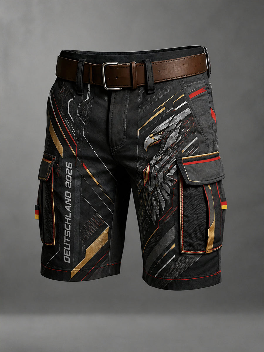 Herren-Freizeithose mit deutschem Fußball-Print